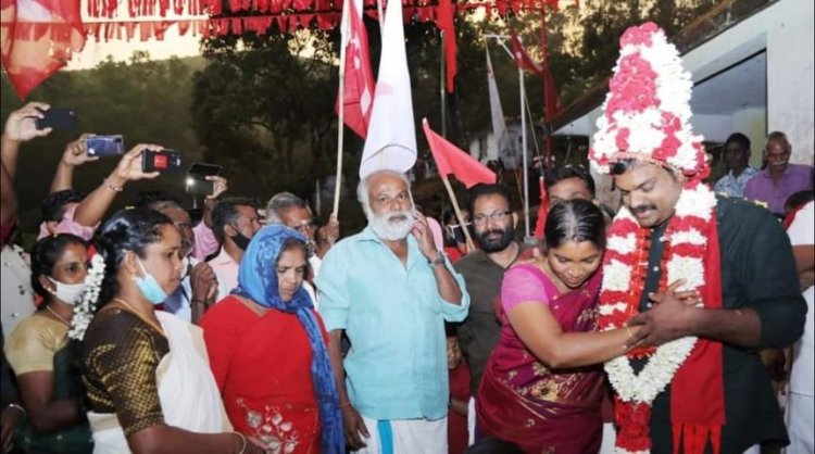 ആവേശത്തേരിലേറി ഗവി; പുഷ്പ കിരീടം സമ്മാനിച്ചും ആരതിയുഴിഞ്ഞും ജനീഷ് കുമാറിന് സ്വീകരണമൊരുക്കി തോട്ടം തൊഴിലാളികള്‍